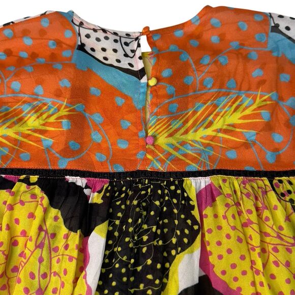 ANTHROPOLOGIE Blank London Floral Patchwork Blouse Top Size XS - Picture 3 of 10